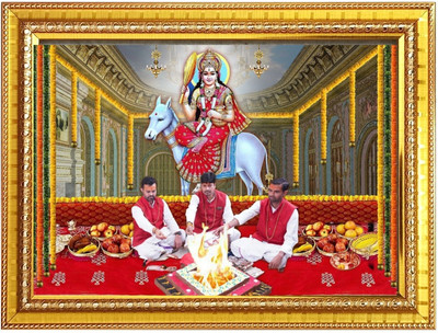 HitechMart Sheetala Saptami Photo Frame 10x14 Inches Religious Frame