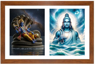 HitechMart Lord vishnu and varuna deva Photo Frame Religious Frame