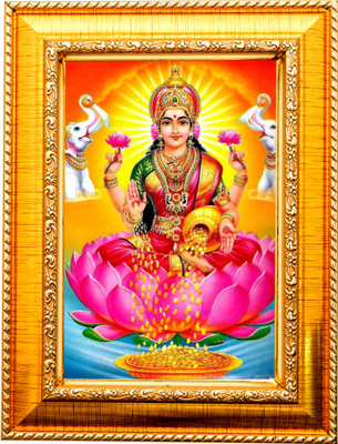 Nuoshopping Laxmi Mata For Diwali Pooja, Dhanteras, MAA LAXMI, DHAN LAXMI,,LAXMI A4 Religious Frame