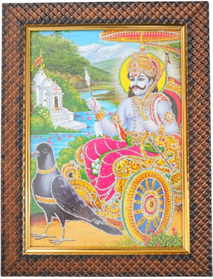 Dharmikk Shani Dev Wooden Photo Frame | God Religious Framed Religious Frame