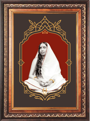 HitechMart Sri Maa Sarada Devi Color Photo frame 12x16 Inch Religious Frame