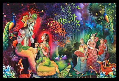 Mmory Digital Reprint 9 inch x 12 inch Painting(With Frame)