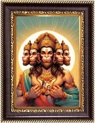 HitechMart Sri GaneshjiPhotoframe 6.7x8.7 inches - Religious Desk And Wall Art Religious Frame