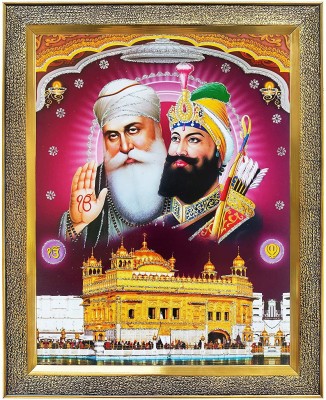 koshtak Guru Nanak dev & Guru Govind Singh With Golden Temple Religious Frame