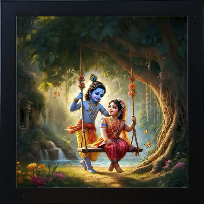 LAXMI STORE Radha Krishna Religious Frame