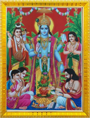 koshtak Sri Satyanarayan Swamy Vishnu Avatar Religious Frame