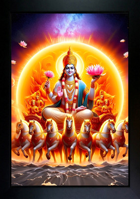 CrowdHall surya dev photo frame Religious Frame