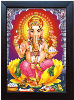 Hitech Sales Ganapathi Laminated photo frame Religious Frame