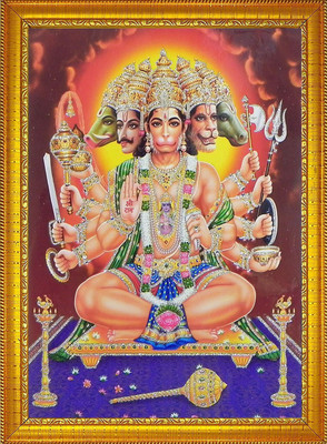 Stuthi Arts GOLD PANCHMUKHI5 Religious Frame