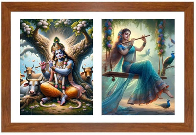 HitechMart Radha and krishna Photo Frame Religious Frame