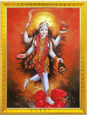 Nokkes Kali Devi Maa Mata Photo Frames Religious Photo frame 5X7 Inch Photo Frame _WE3 Religious Frame