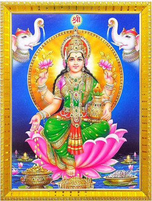 Nokkes Laxmi Devi Maa Mata Photo Frames Religious Photo frame 5X7 Inch Photo Frame _W33 Religious Frame