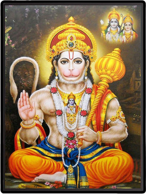 HitechMart Hanuman Laminated Photo Religious Frame