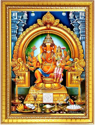 HitechMart Sri vallaba ganapathi Photo Frame 14x18 Inches Religious Frame