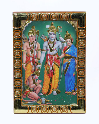 Lord Ram, Lakshman, Sita & Hanuman ji Photo Frame | Pocket size photo frame Religious Frame