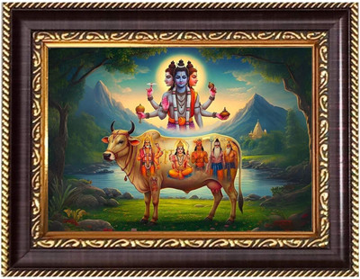 HitechMart Sri Radha Krishna Photoframe 10.7x12.7 inches Religious Frame