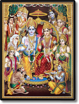 HitechMart Ram Darbar Laminated Photo Religious Frame