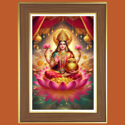 HitechMart Goddess Lakshmi Photo Frame 10x14 Inches Religious Frame