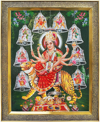 koshtak Nav Durga/Ambe/Sherawali/Navratri Pooja Religious Frame