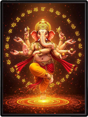 HitechMart Ganesh Laminated Photo Religious Frame
