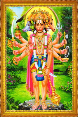 jog craft panchmukhi hanuman photo, panchmukhi balaji photo frame Religious Frame