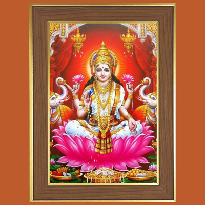 HitechMart Maa Lakshmi Photo Frame 12x16 Inches Religious Frame