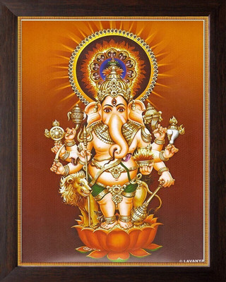 VJ ENTERPRISES Drishti Ganesha / Ganapathy Religious Frame