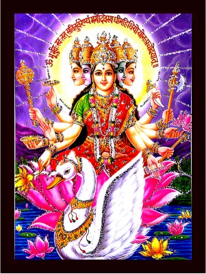 VCARTNOW Gayatri Devi Gayathri Mata Gaytri Gayatridevi Wall |gayt06 (5) Religious Frame