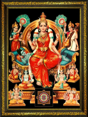 BISRAT CREATIONS lalitha devi photo Religious Frame size -10/13.5 inch Religious Frame