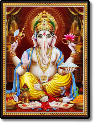 HitechMart Ganesh Laminated Photo Religious Frame