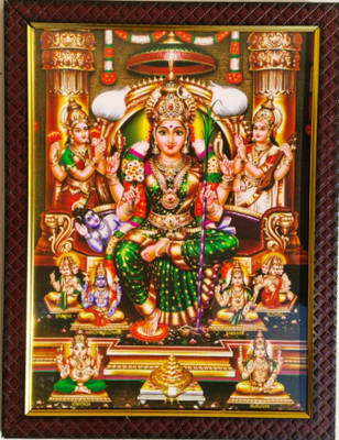 TPT Lalita Tripura Sundari Amman | Sri Raja Rajeshwari Devi Mata | 10x13 Inch Religious Frame