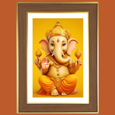 HitechMart Lord Vinayaka Photo Frame 18x22 Inches Religious Frame