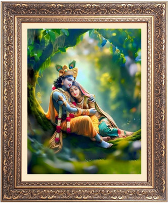 HitechMart Sri Krishna with Sri Radha Religious Frame