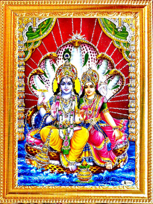 SUNINOW Vishnu laxmi photo frame Religious Frame