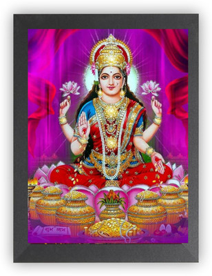 US COLLECTION Lakshmi MATA/ Laxmi Photo Frame for Wall Hanging and Pooja Room Religious Frame Religious Frame