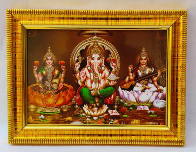 TTD STORE LAKSHMI SARASWATHI VINAYAKA 6*8 Religious Frame