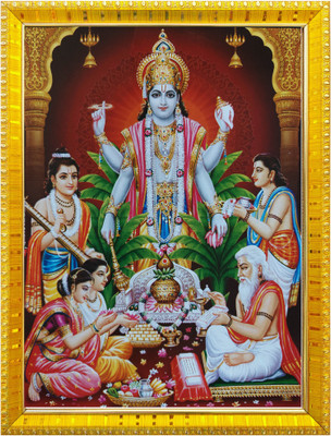 koshtak Sri Satyanarayan Swamy Vishnu Avatar Religious Frame