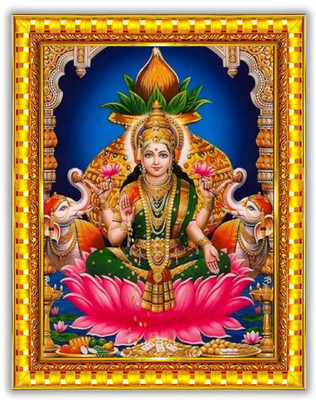 PY Creation goddess Lakshmi on a lotus Religious Frame