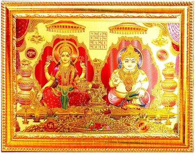 SUNINOW lakshmi kubera Religious Frame