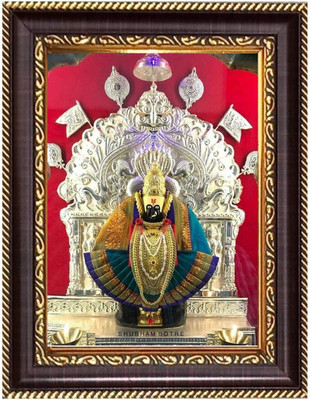 HitechMart Sri Maa Lakshmi and Sri Ganeshji Photoframe 6.7x8.7 inches Religious Frame