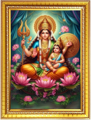 HitechMart Santana Lakshmi Photo Frame 12x16 Inches Religious Frame