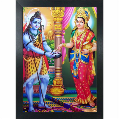 GAYATRIGRAPHICS Maa Annapurna Devi Wooden Religious Photo Frame Religious Frame