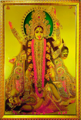 pcorporation Divine Protection: Maa Kali Blessings Photo Religious Frame