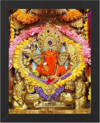UNIPIX Shri Siddhivinayak Ganpati Photo Frame For Home Pooja-8x10 Religious Frame