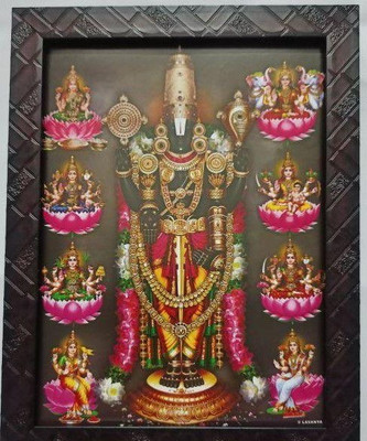 VGS MARKETINGS Tirupati balaji With Ashtalakshmi Religious Frame