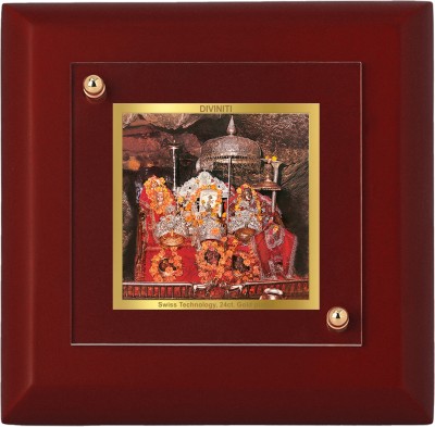 DIVINITI Mata Ka Darbar Gold Plated Wall Photo Frame|MDF 1A 24K Gold Plated Foil Religious Frame