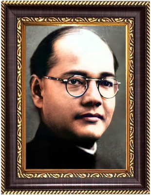 HitechMart Netaji Subhas Chandra Bose Photoframe 6.7x8.7 inches Religious Frame