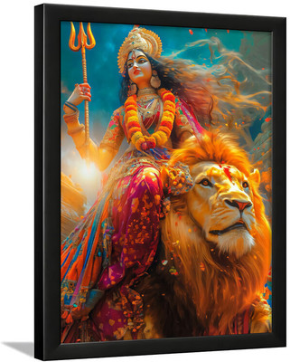 Designhunar Durga Mata Religious Frame