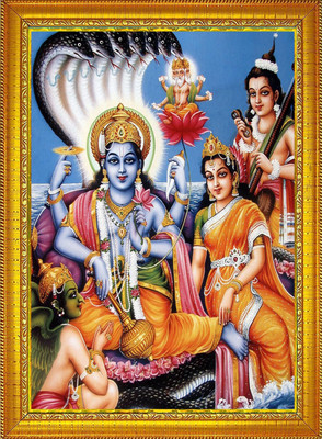 DropTopDecor Lord Vishnu Ji Photo Frame Religious Frame