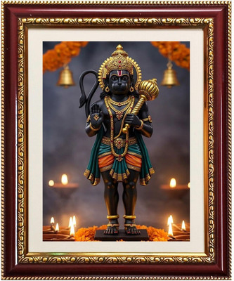 HitechMart Lord Anjaneya swami Photo Frame 10x14 Inches Religious Frame